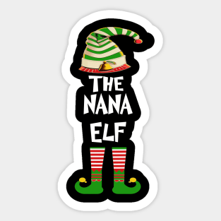 Nana Elf Family Matching Group Christmas Sticker